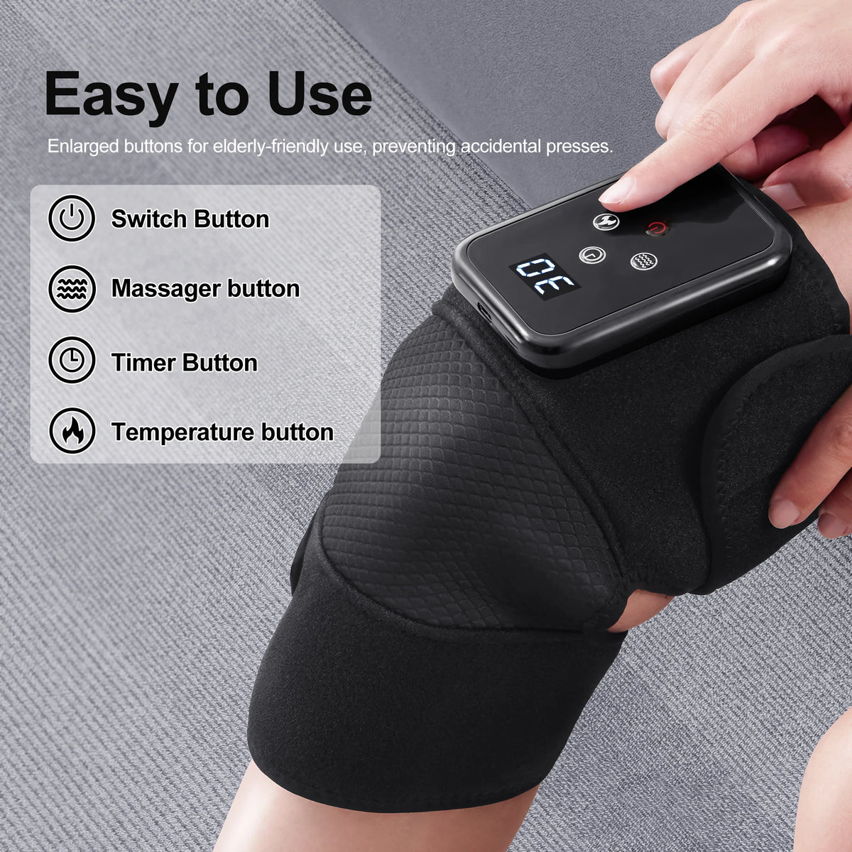 LEERCON Heated Knee Elbow Shoulder Massager Wrap With Vibration
