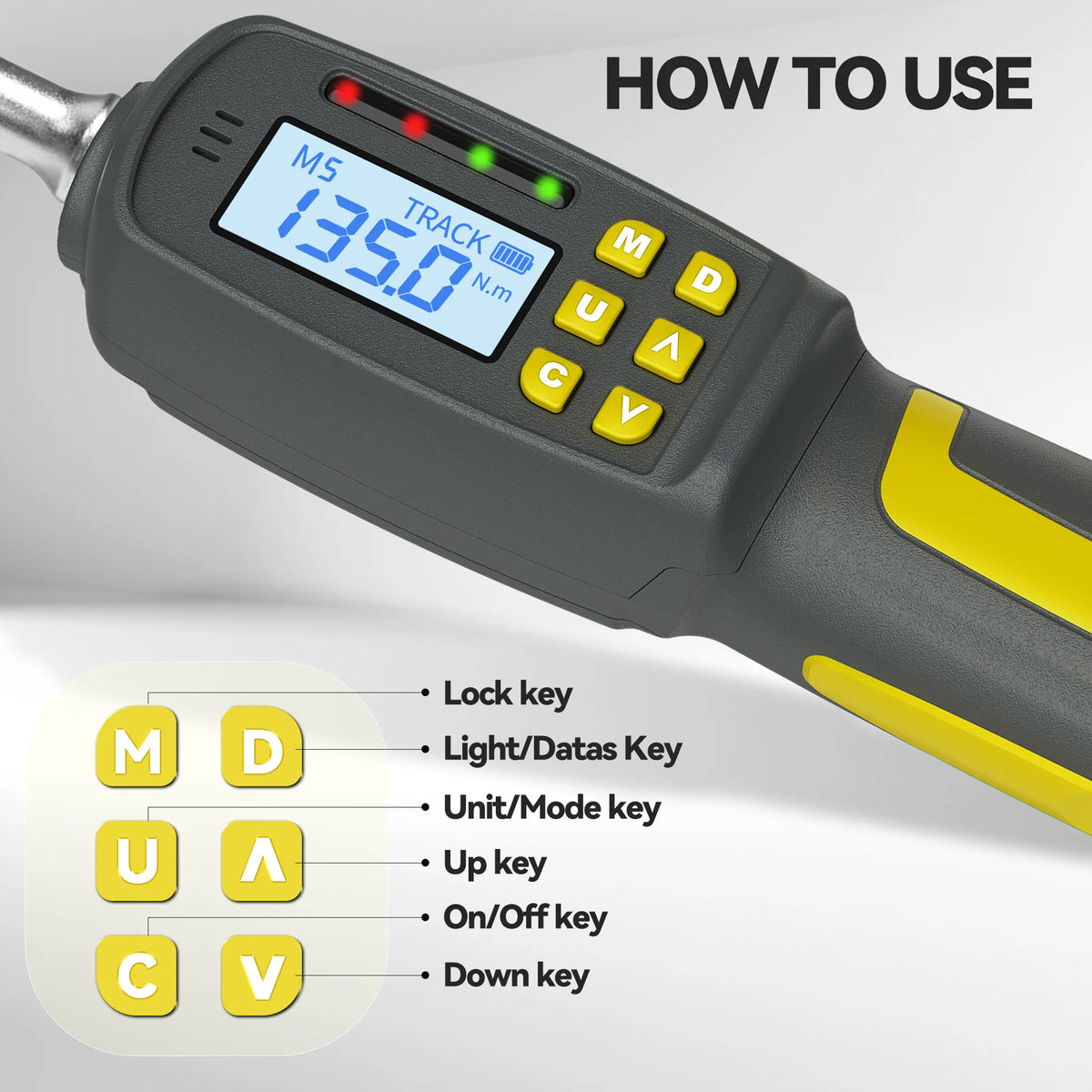 Waxtron Digital Torque Wrench 2 Percent Accuracy For Automotive