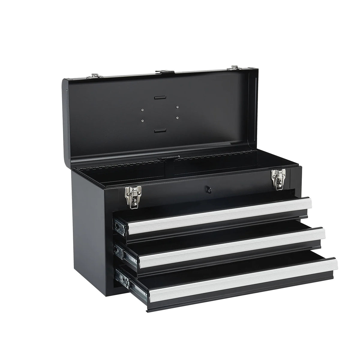 SucceBuy 3 Drawer Metal Tool Box With EVA Liners Durable