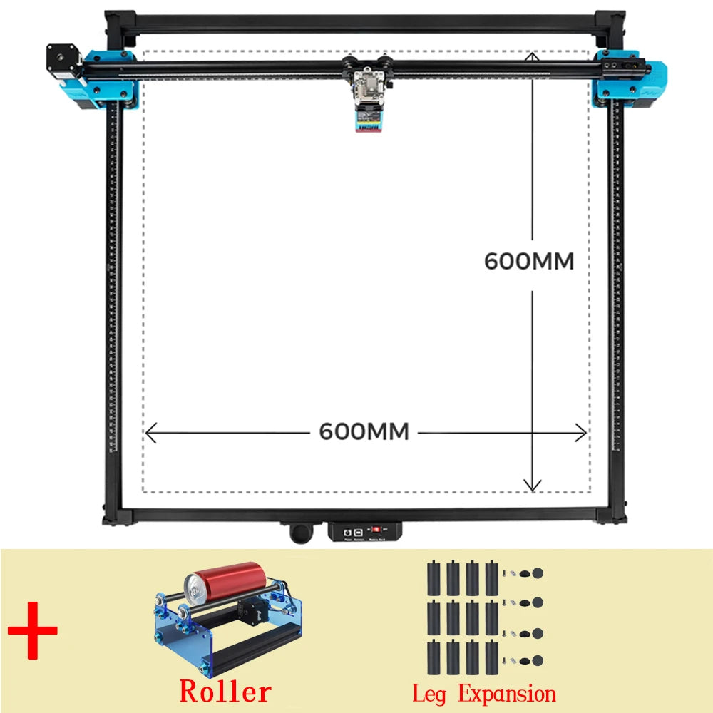 TwoTrees 600x600mm Laser Engraver 40W/80W TTS-55 PRO/TTS-10 PRO Metal Laser Engraving Machine Wood Leather Cutting Machine
