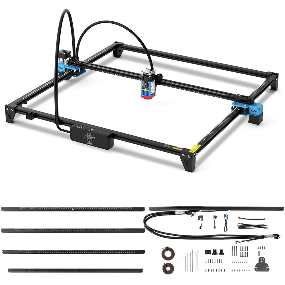 TwoTrees 600x600mm Laser Engraver 40W/80W TTS-55 PRO/TTS-10 PRO Metal Laser Engraving Machine Wood Leather Cutting Machine