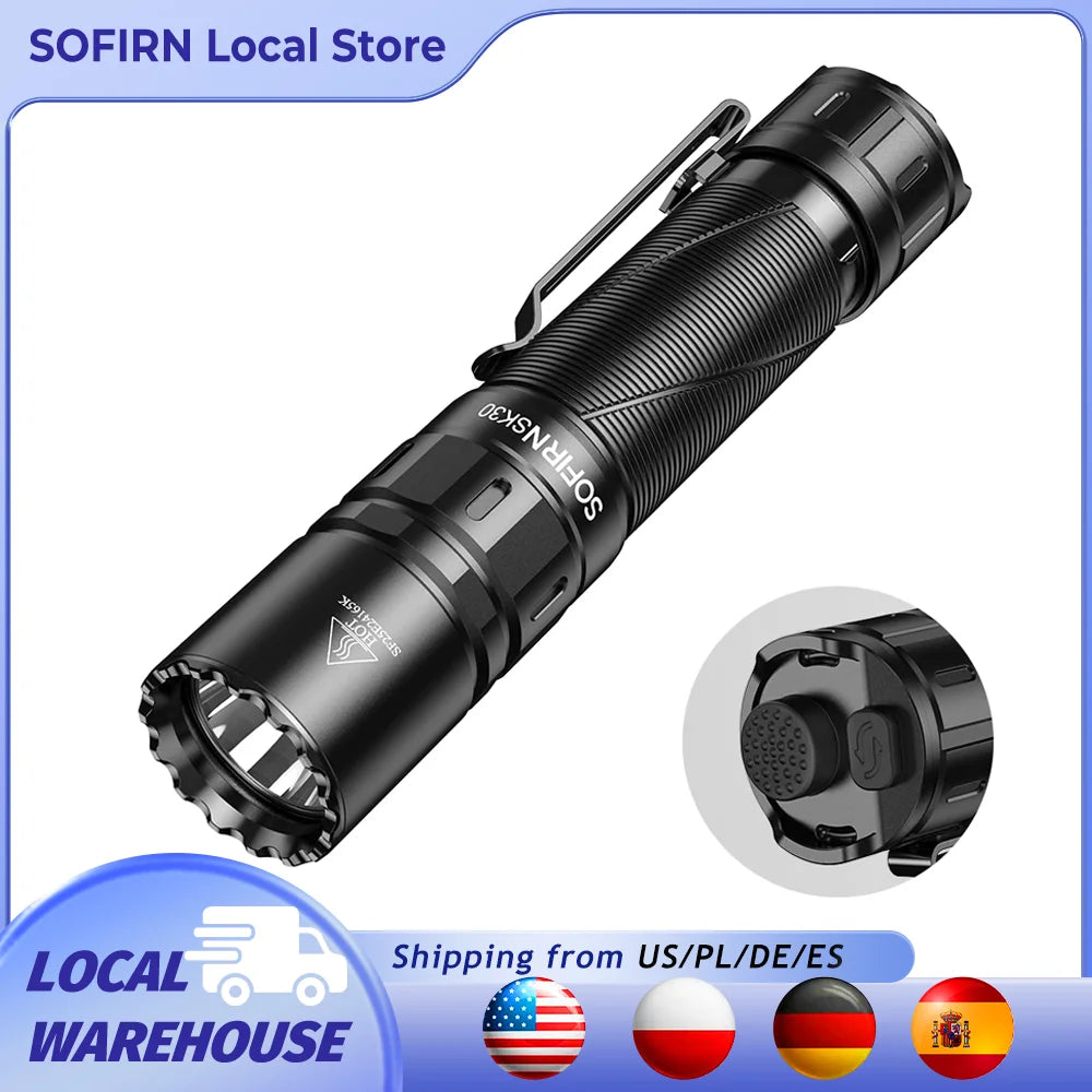 Sofirn Sk30 3000 Lumen Usb C Rechargeable Tactical Flashlight