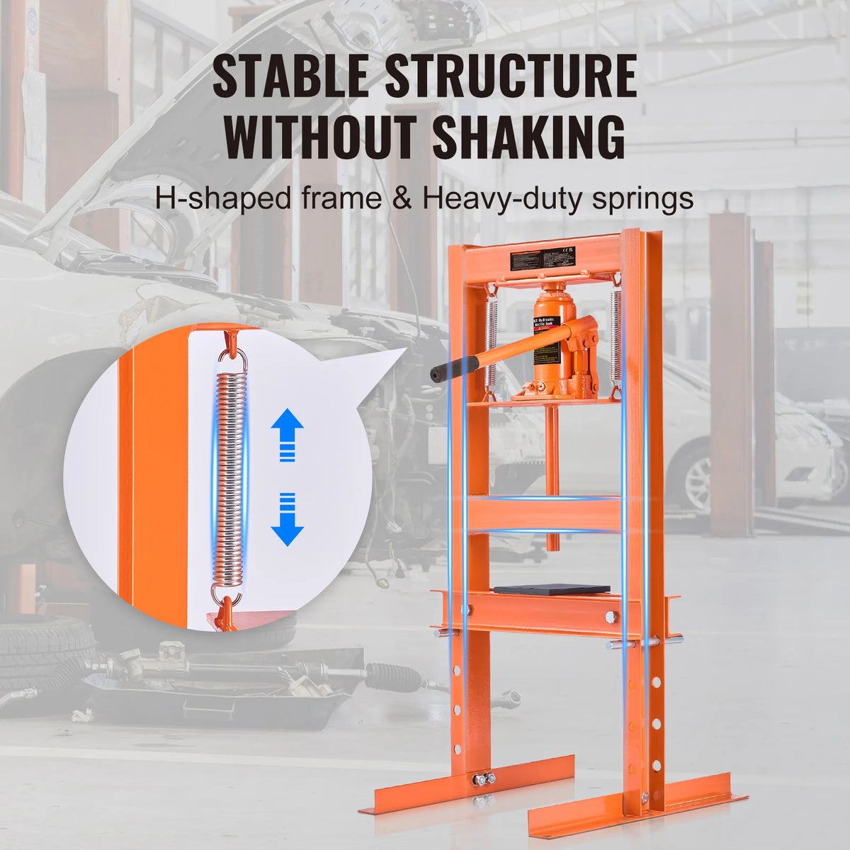 SucceBuy Hydraulic Shop Press H Frame For Garage Workshop