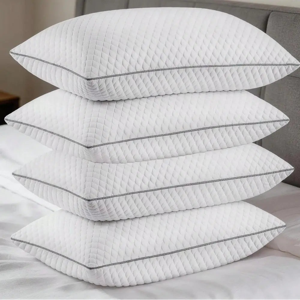 Luxury Hotel Collection Pillows For Bed UltraSupportive For Deep Sleep Neck, Resilient HighLoft Core, Hypoallergenic Adult