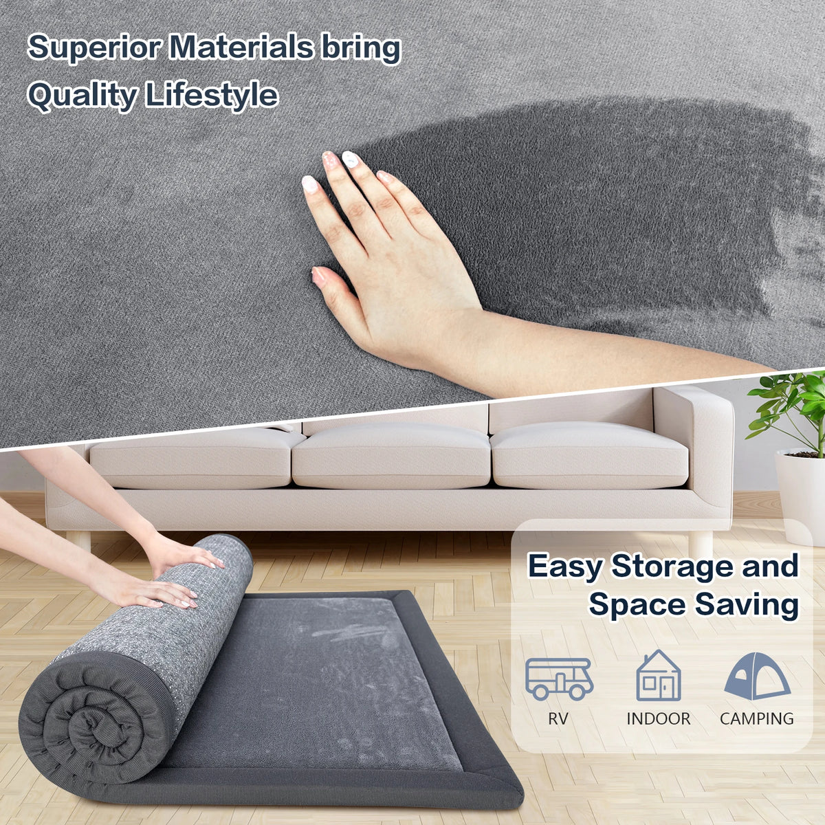 PaPaMat Memory Foam Playpen Carpet With Non Slip Backing
