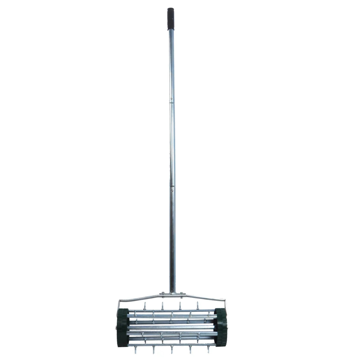 Heavy Duty Rolling Lawn Aerator,Rolling Lawn Aerator,  Rotary Push Tine Spike Soil Lawn Aerator Gardening Tool with 3-Piece Long Steel Handle for Garden Yard Grass Maintenance