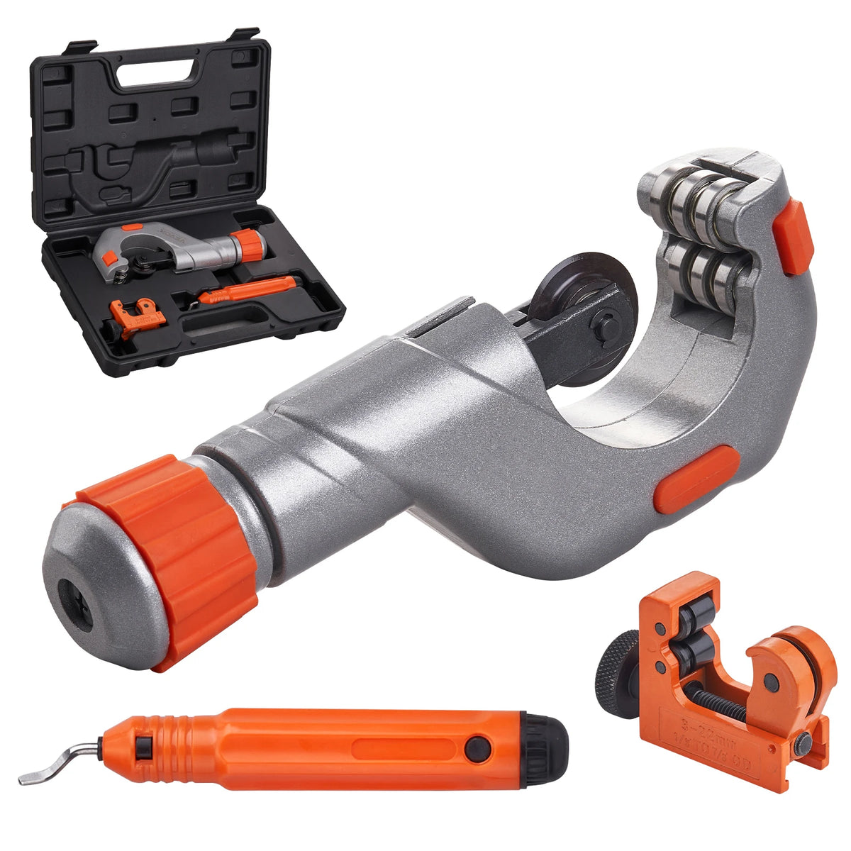 SucceBuy 3PCS Tubing Cutter Mini Tube Cutter Deburring Tool Heavy Duty Cutter for Copper Aluminum Stainless Steel Plastic Pipe