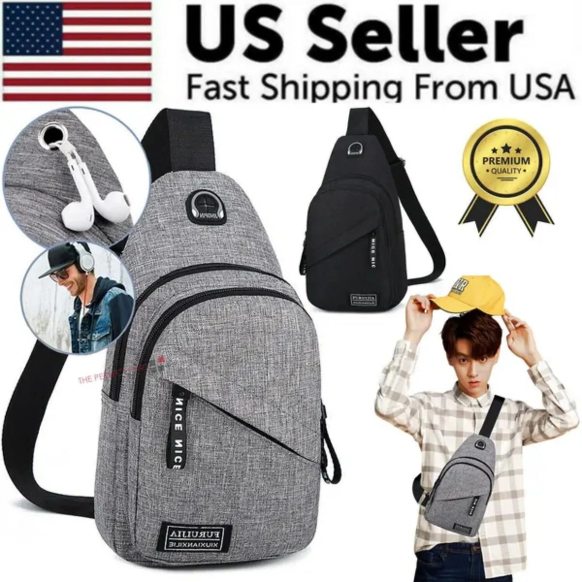 Premium Canvas Crossbody Sling Bag for Travel and Adventures