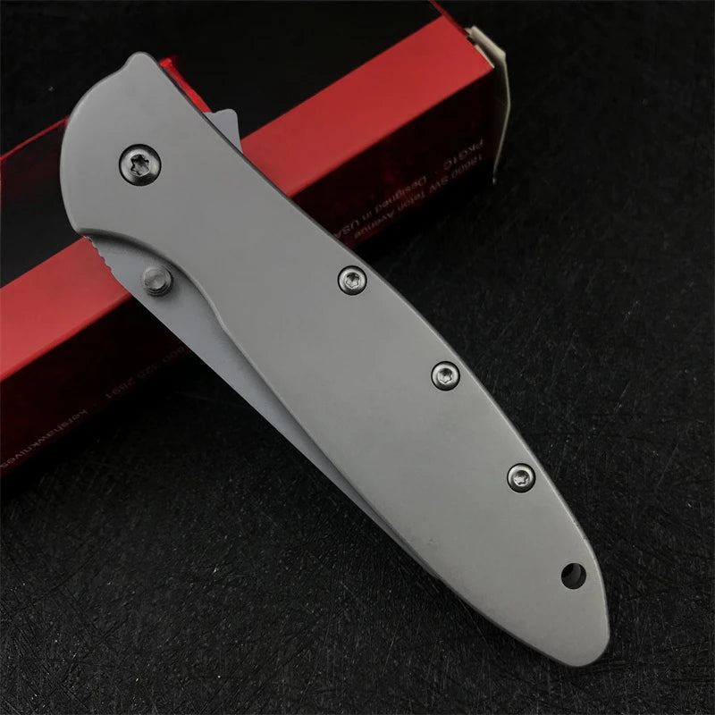 DIY Tanto Blade Folding Outdoor EDC Camping Hunting Knife