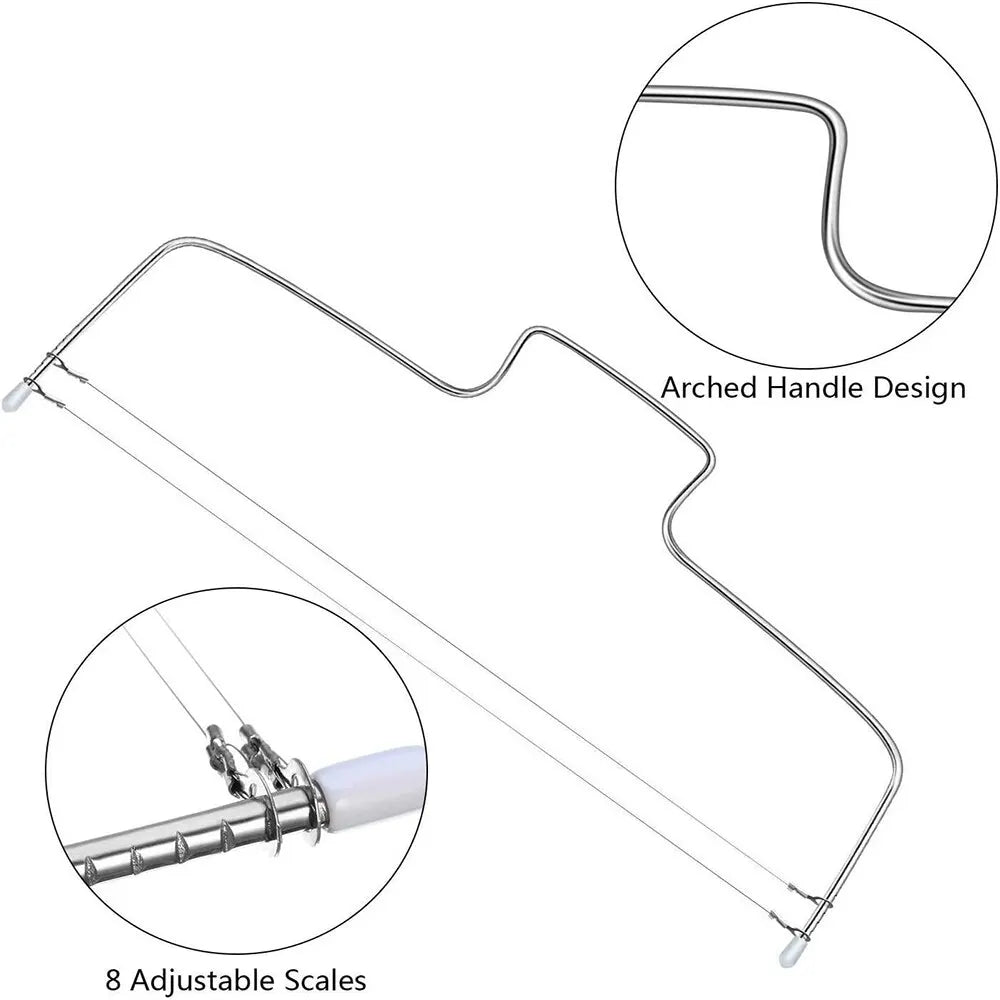Double Wire Adjustable Cake Leveler Stainless Steel Decorating Tool