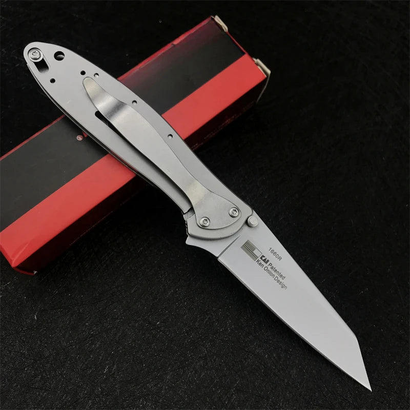 DIY Tanto Blade Folding Outdoor EDC Camping Hunting Knife