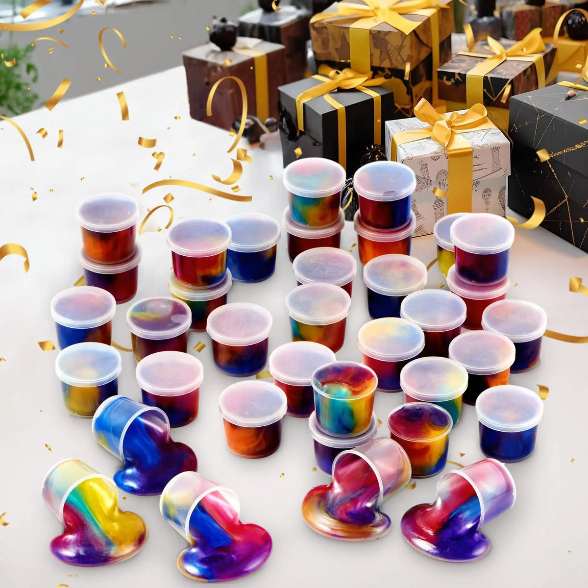Galaxy Slime Cup Party Favors 36 Pack Stretchy Safe Classroom