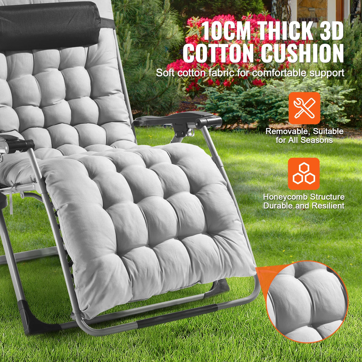 Zero Gravity Recliner Chair With Cushion Footrest And Cupholder