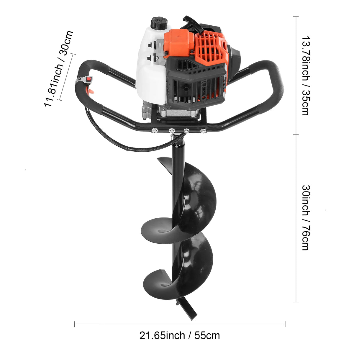 SucceBuy 43cc Gas Powered Post Hole Digger Earth Auger
