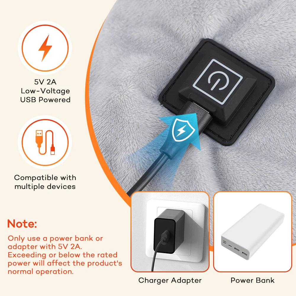 USB Heating Pad For Neck Shoulders And Back Muscle Relaxation